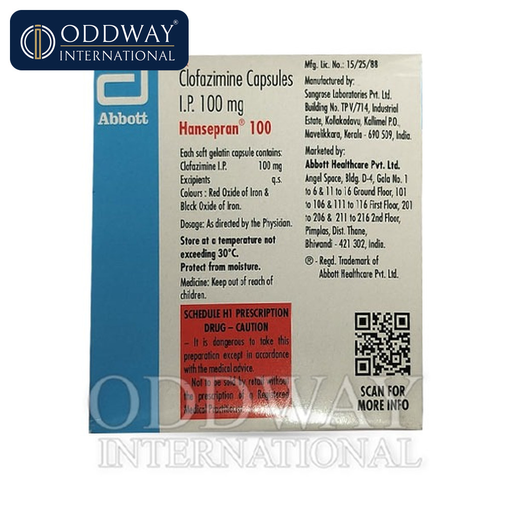 Clofazimine 100 mg Capsule wholesale supply for institutions
