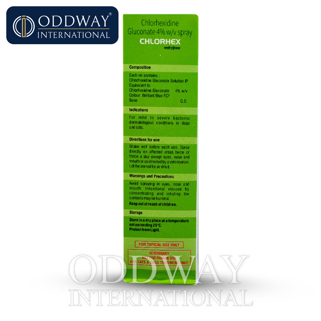 Chlorhexidine Spray For Dogs & Cats exporter with documentation support