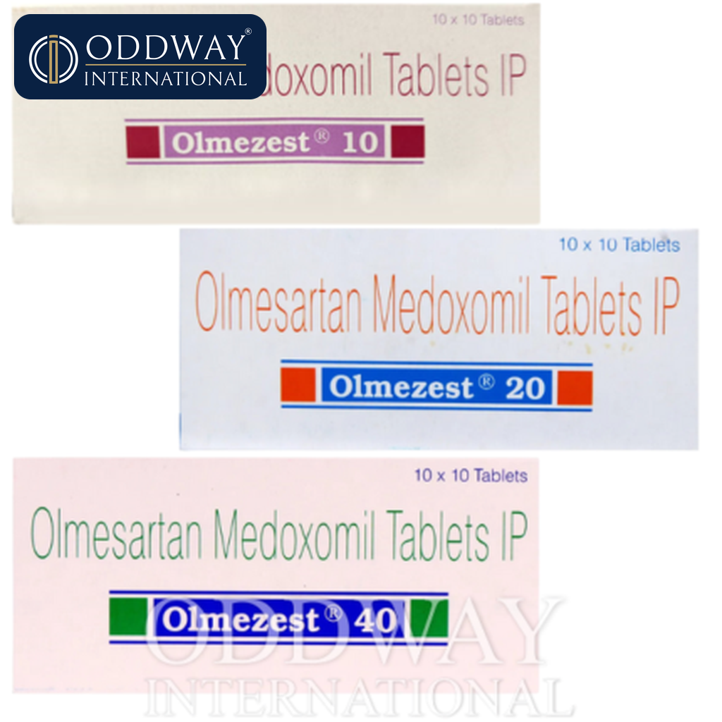 Olmesartan medoxomil 20 mg and 40 mg tablets for wholesale export supply