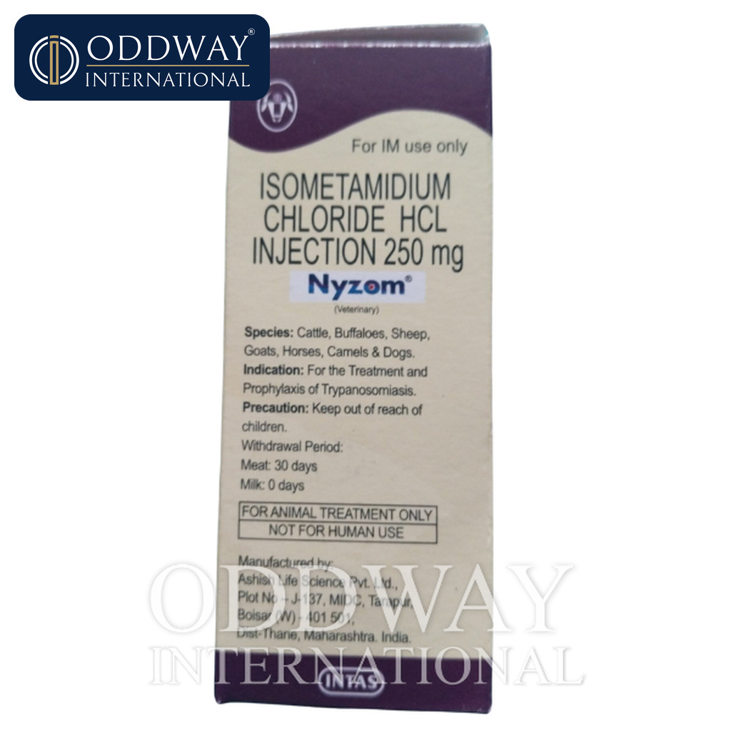 Isometamidium Chloride Injection supplier documentation and batch details