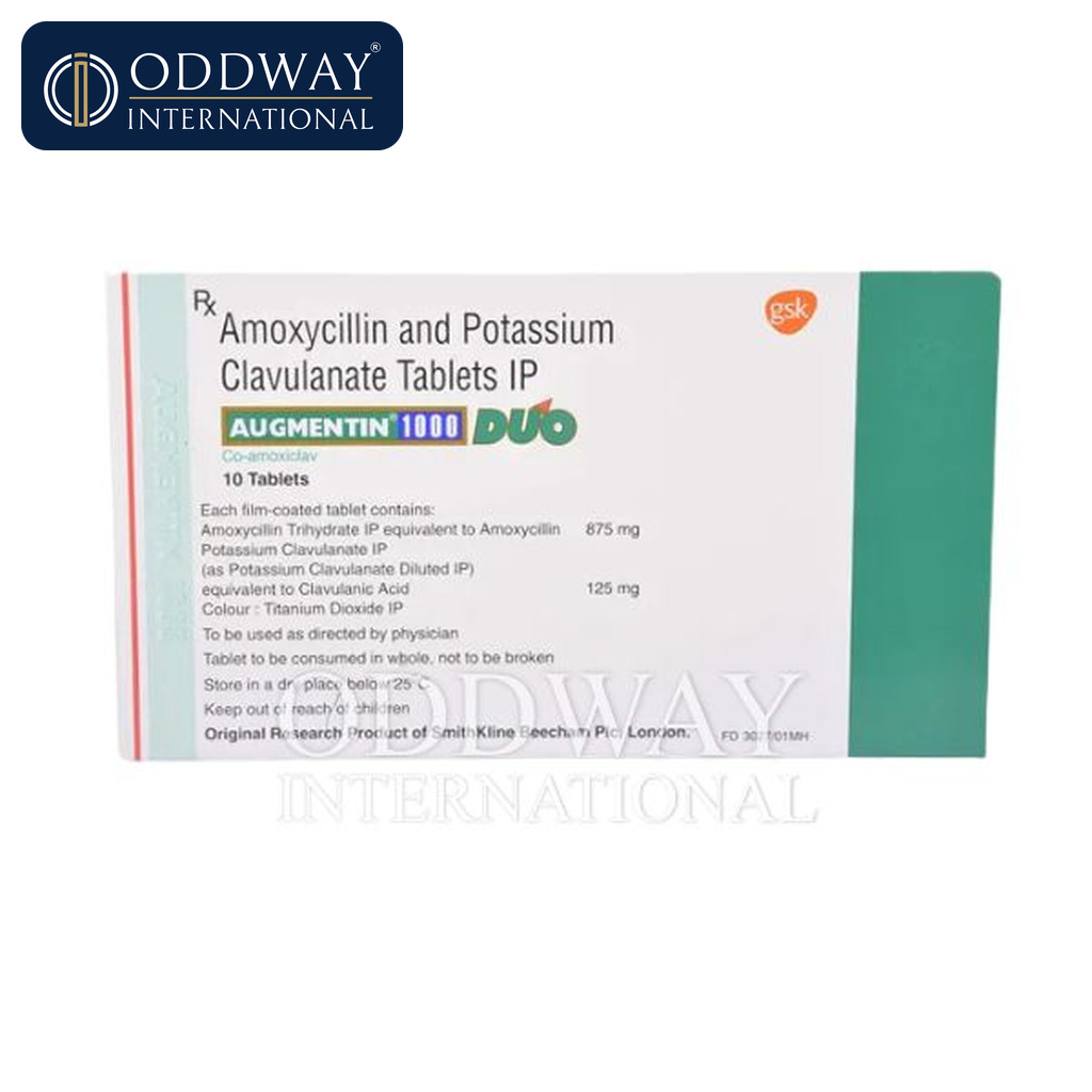 Augmentin 875 mg Tablet supplier and exporter documentation support