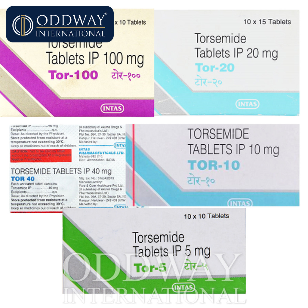 Bulk supplier Torsemide 20 mg Tablets for hospitals and distributors