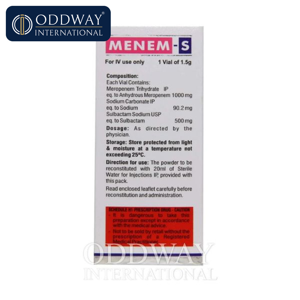 Bulk supplier Menem S Injection for distributors and hospitals