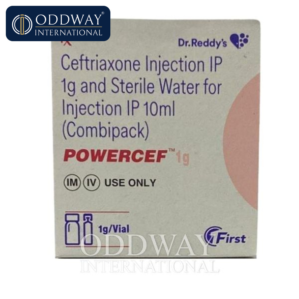 Soporte de exportador de Inyección de Ceftriaxona 1g con documentación