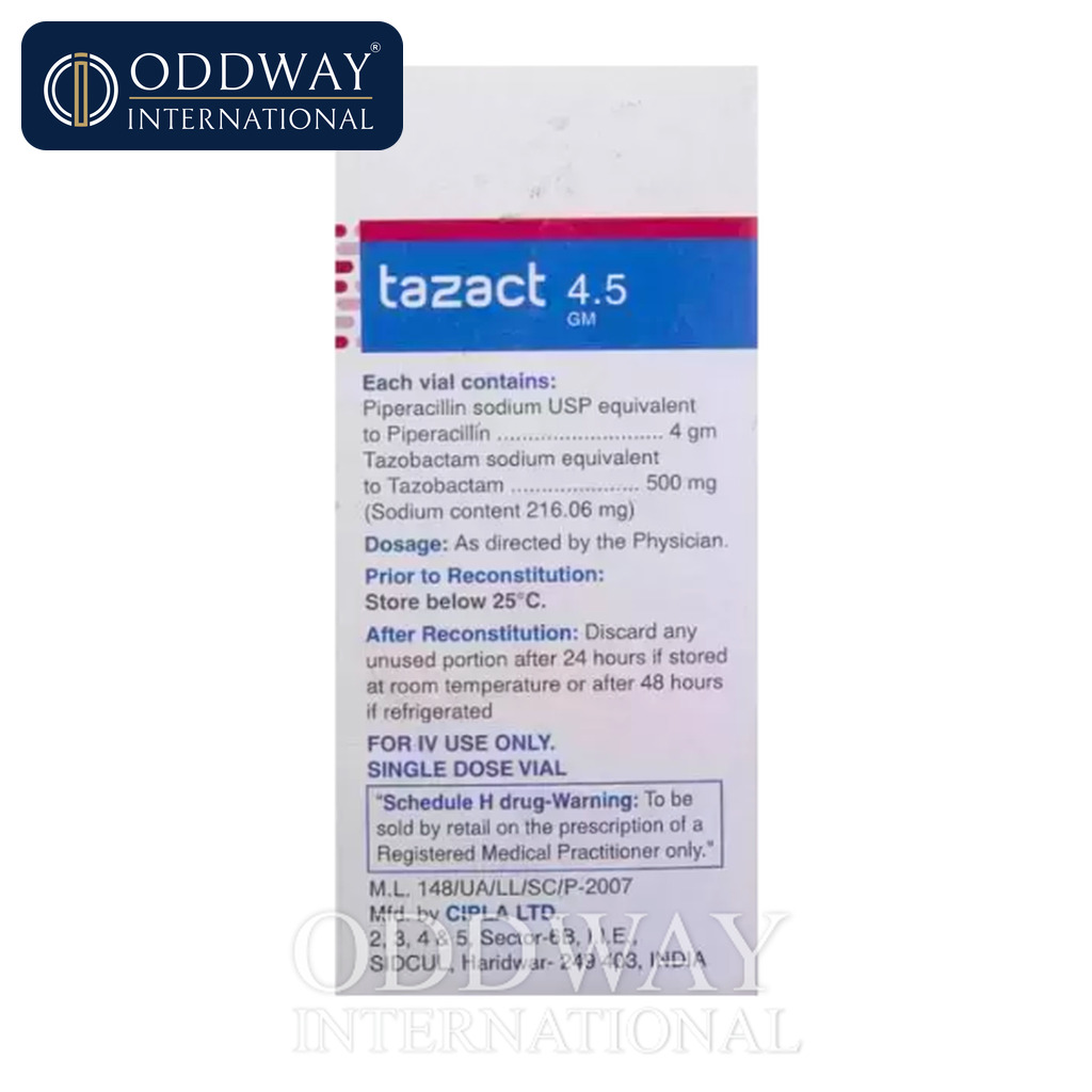Bulk supplier Tazact 4.5 gm procurement coordination