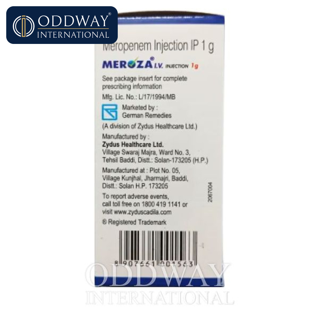 Meroza 1gm injection generic sourcing for approved markets