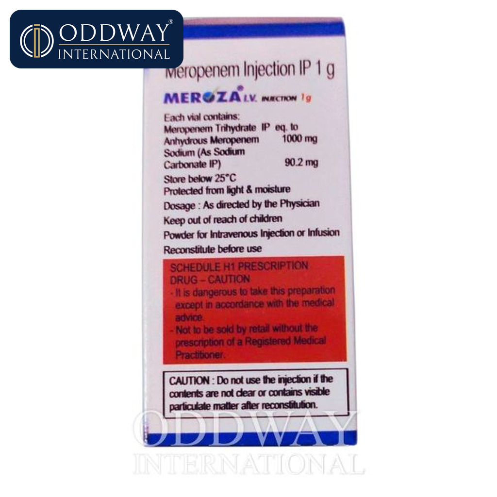 Bulk supplier Meroza 1gm injection for hospitals and distributors