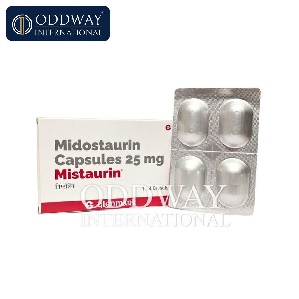Midostaurin 25 mg Capsules supplier for hospitals and importers