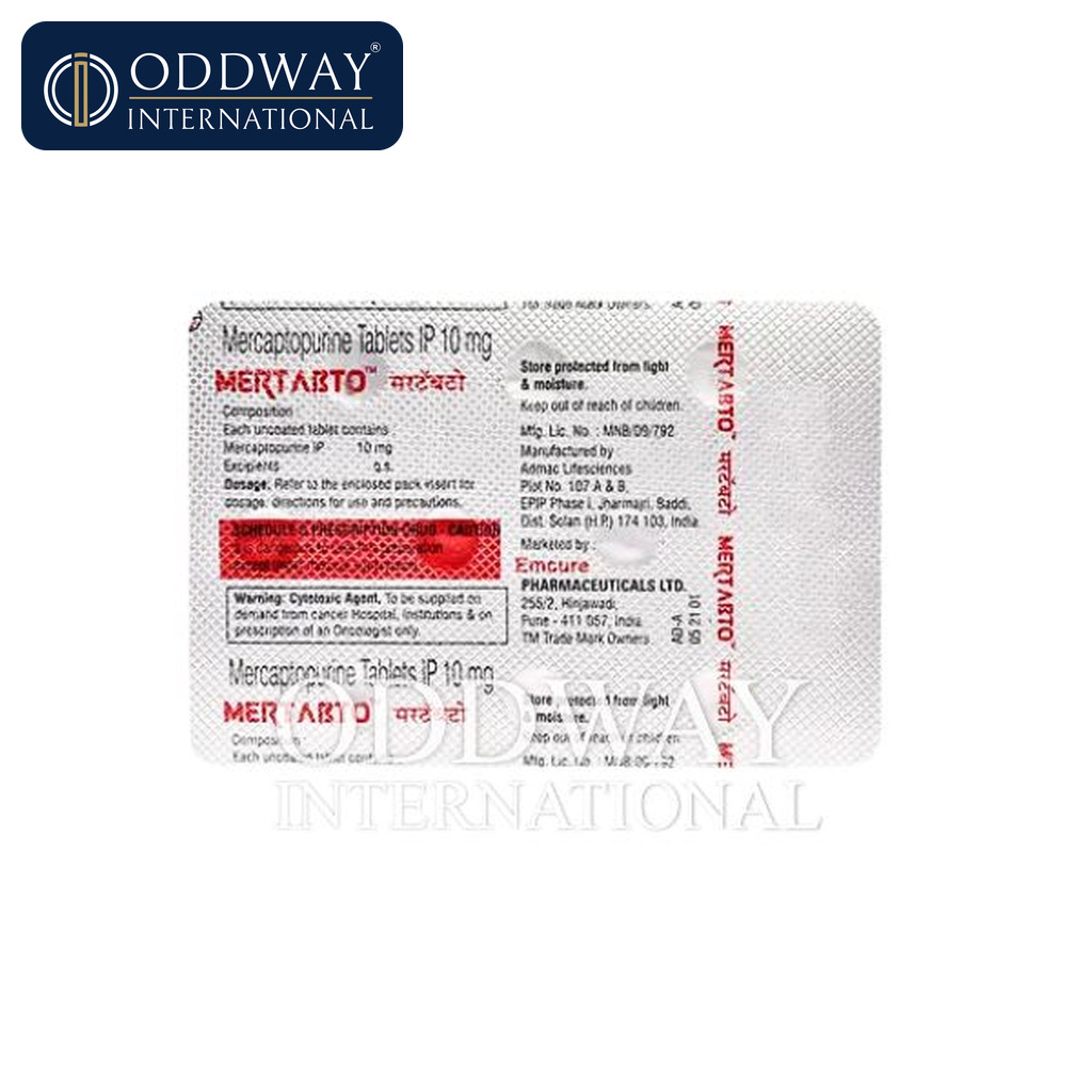 Mercaptopurine 50 mg Tablet price quotation for importers