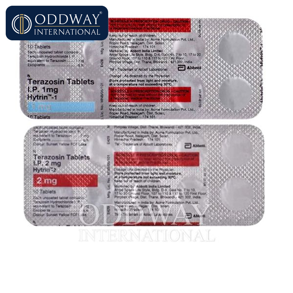 Terazosin 2 mg Tablet supplier for global distribution