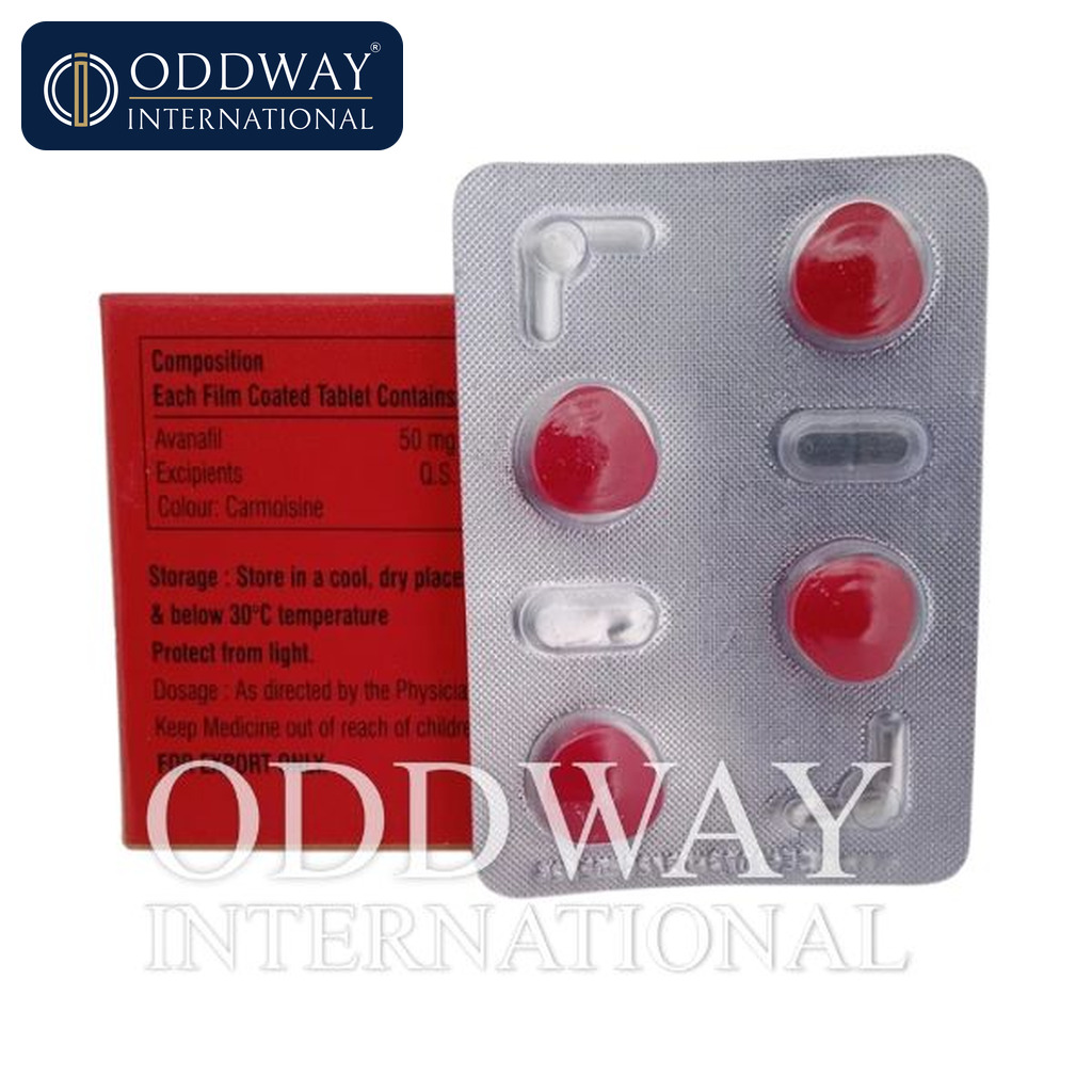 การสนับสนุนการส่งออกยาเม็ด Avana 50 mg พร้อมเอกสาร