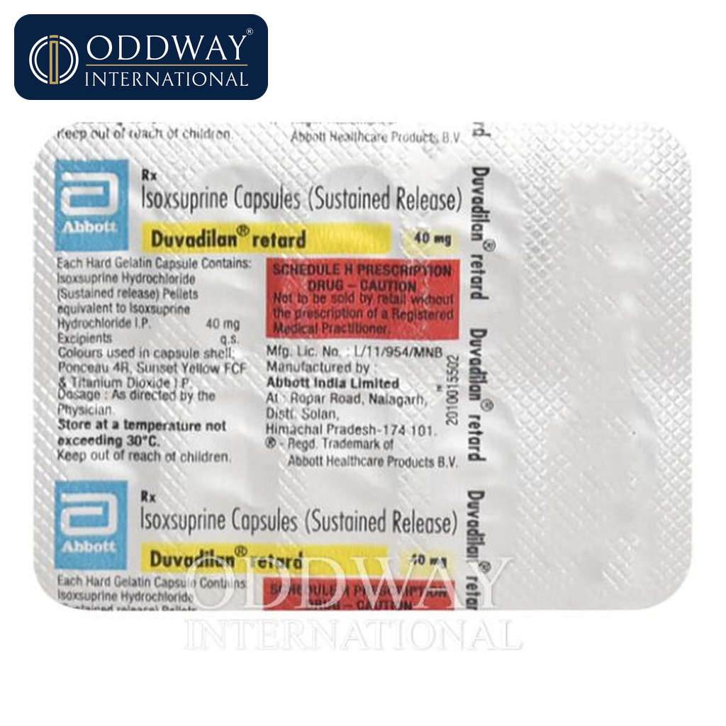 Duvadilan Isoxsuprine generic medicine supply support