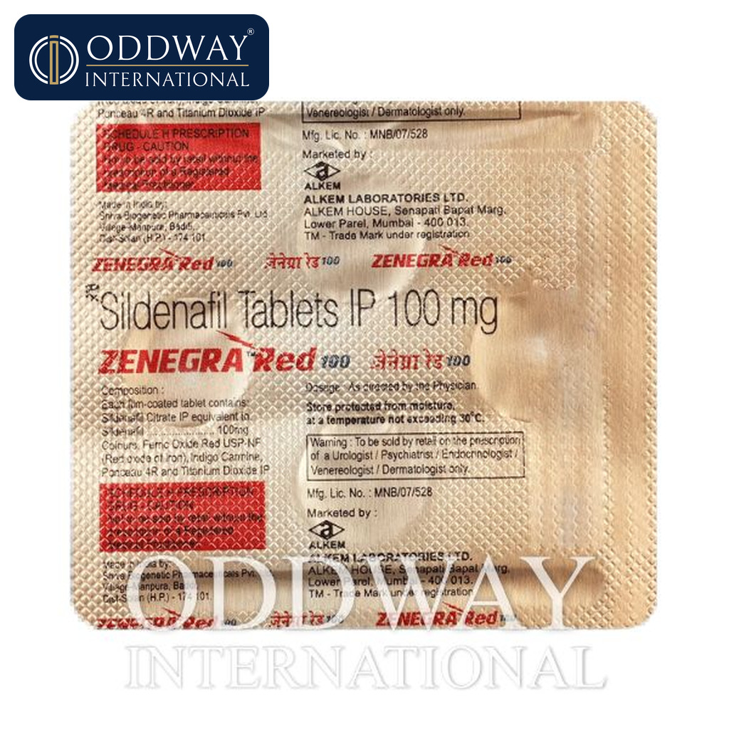 Zenegra Red 100 mg Tablet generic sourcing India