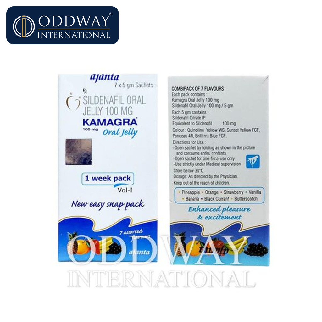 Vista del producto Kamagra jalea oral de citrato de sildenafil 100 mg