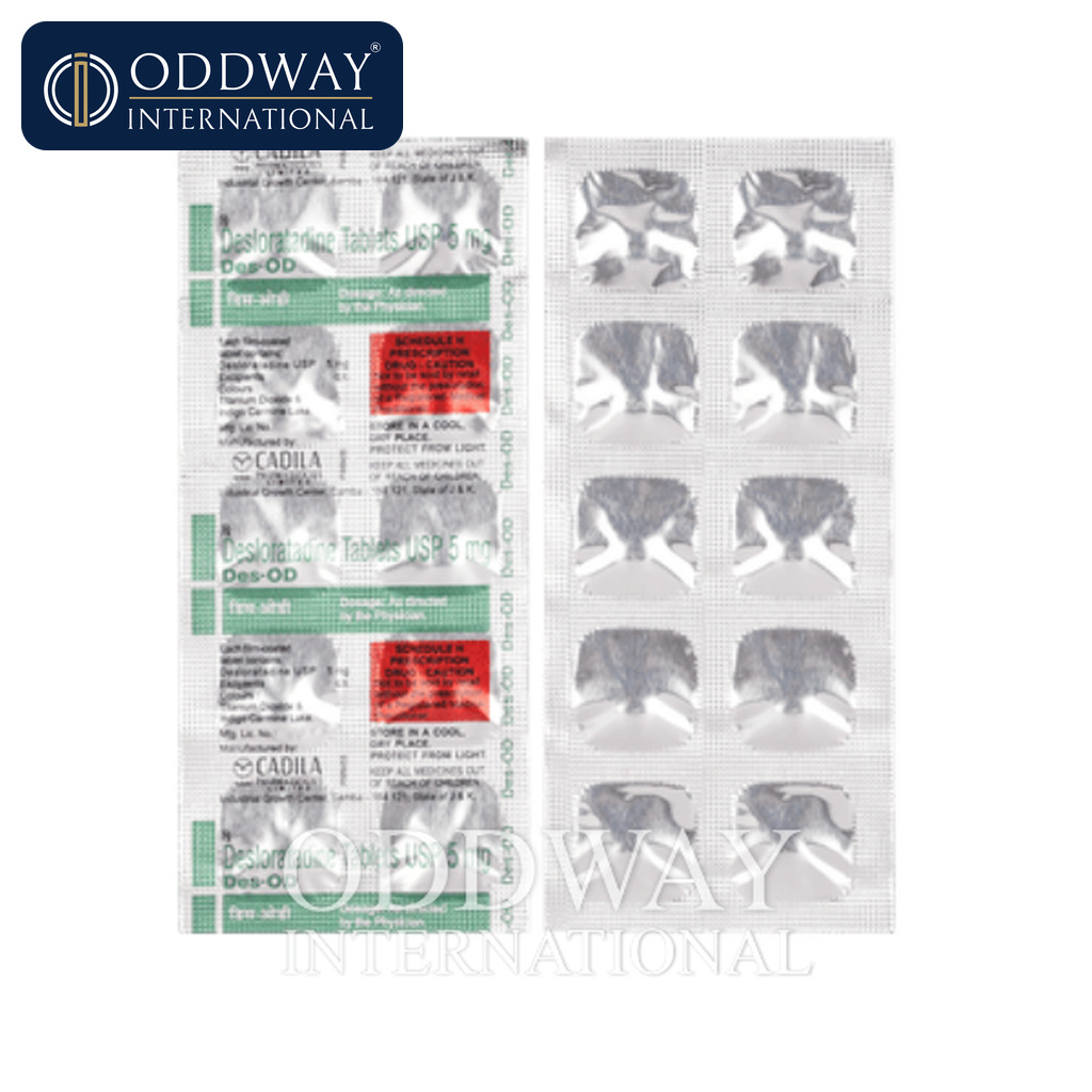 Proveedor a granel de Comprimido de Desloratadina 5 mg para compradores institucionales