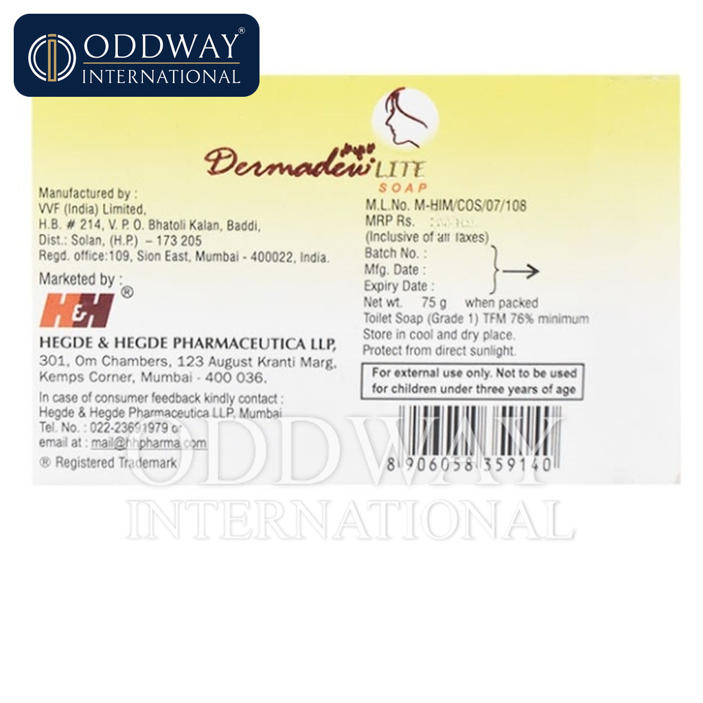 Dermadew Lite Soap exporter for international wholesale supply chains