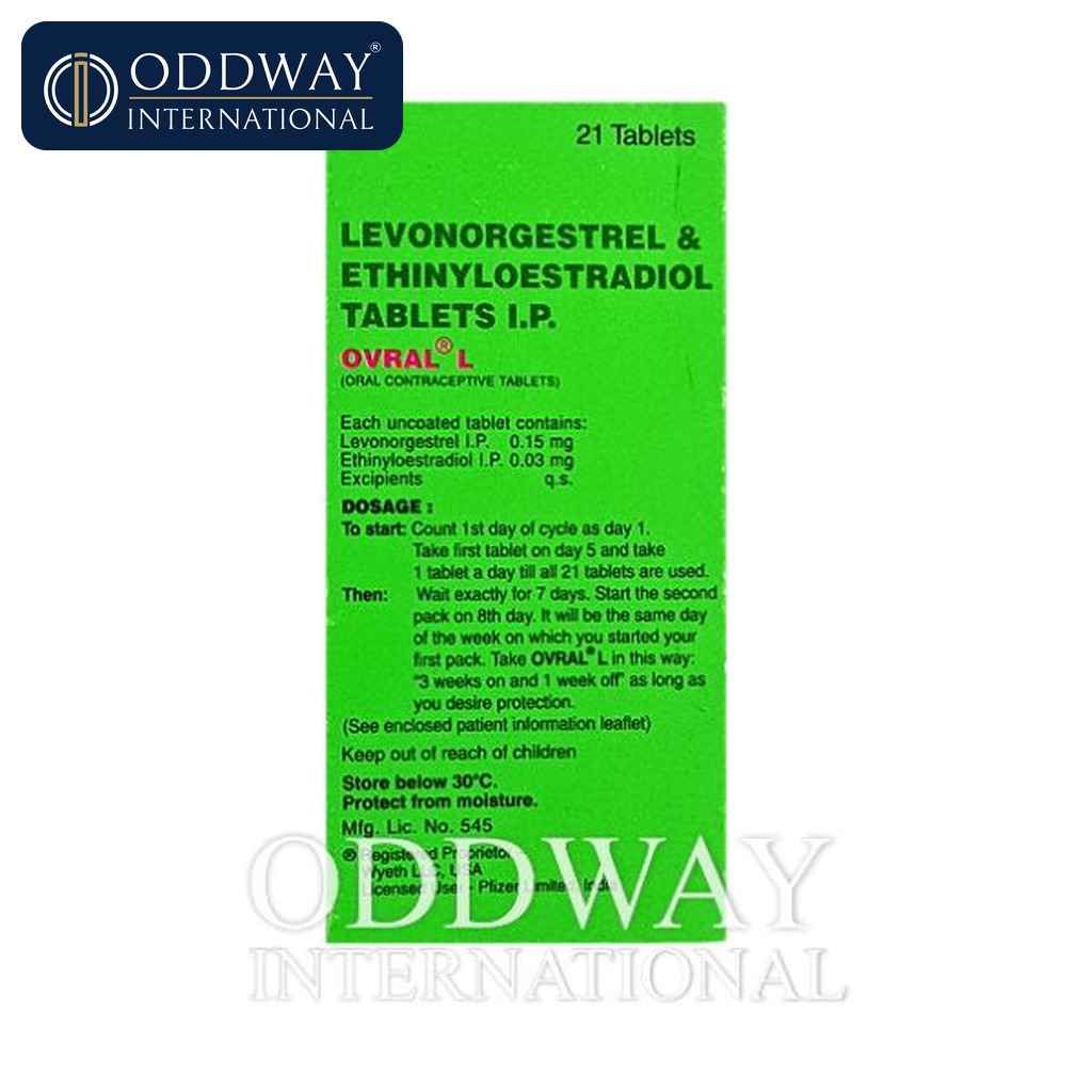 Ovral L Tablet supplier in India for global export orders