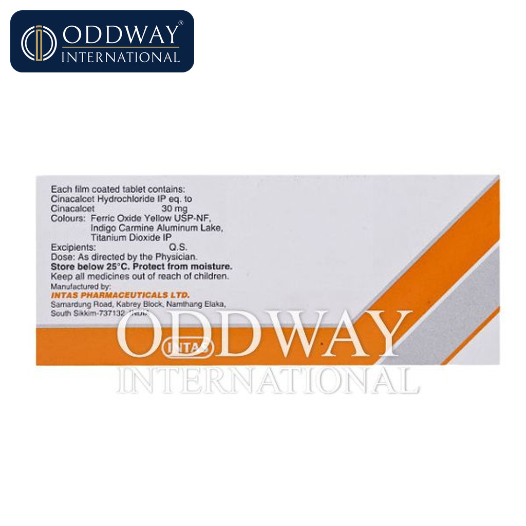 Cinacalcet 30 mg Tablet supplier from India with export-ready documentation