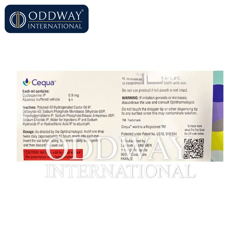 Cequa Eye Drops supplier for regulated and semi-regulated markets