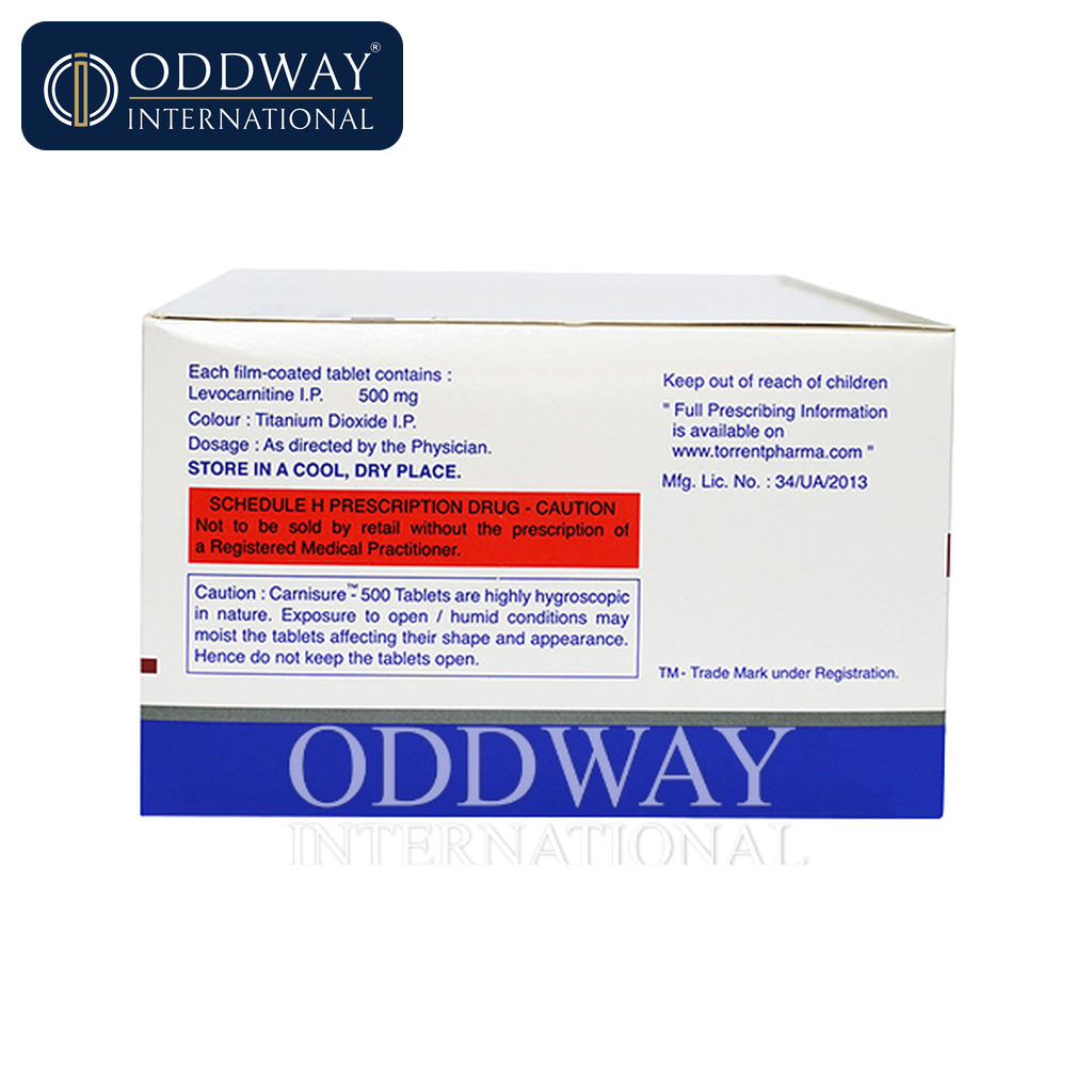 Levocarnitine 500 mg Tablet export supplier for institutions