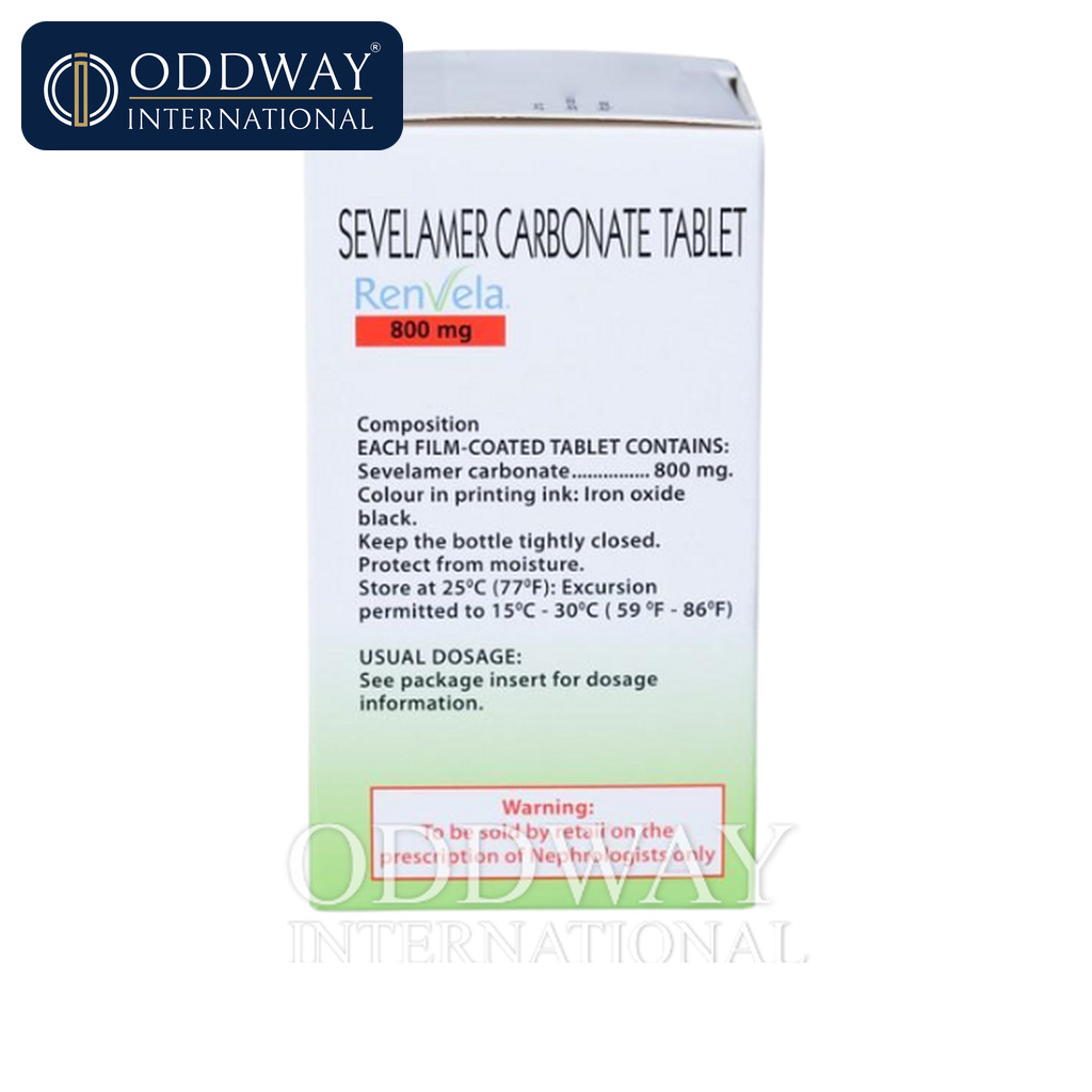 Renvela 800 mg tablet supplier for hospitals and importers