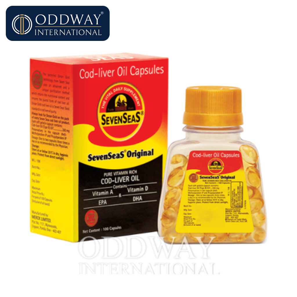 SevenSeas Cod Liver Oil capsules for wholesale and export supply