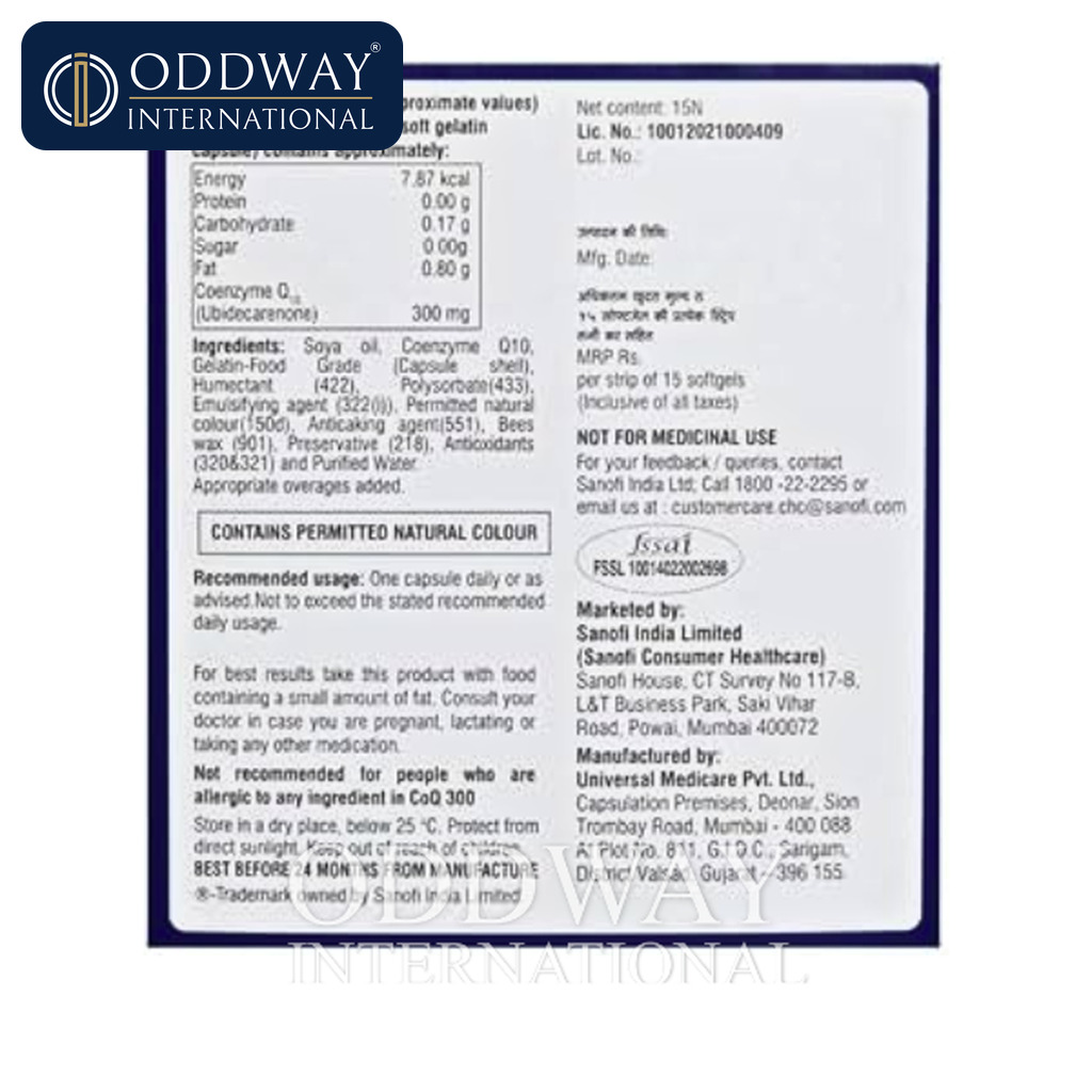 Bulk purchase Coenzyme Q10 300mg for distributors and tenders