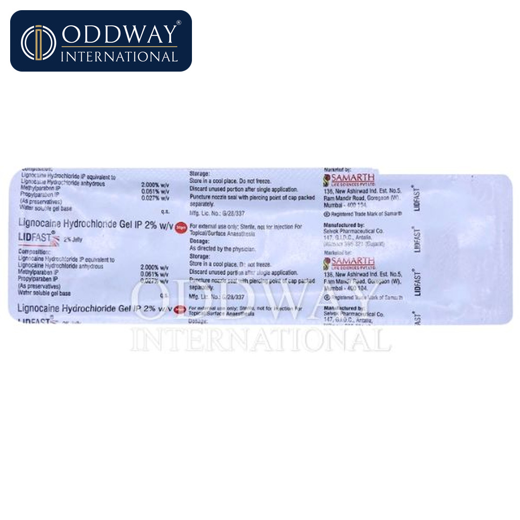Lignocaine Jelly 2 % export supply from India for importers