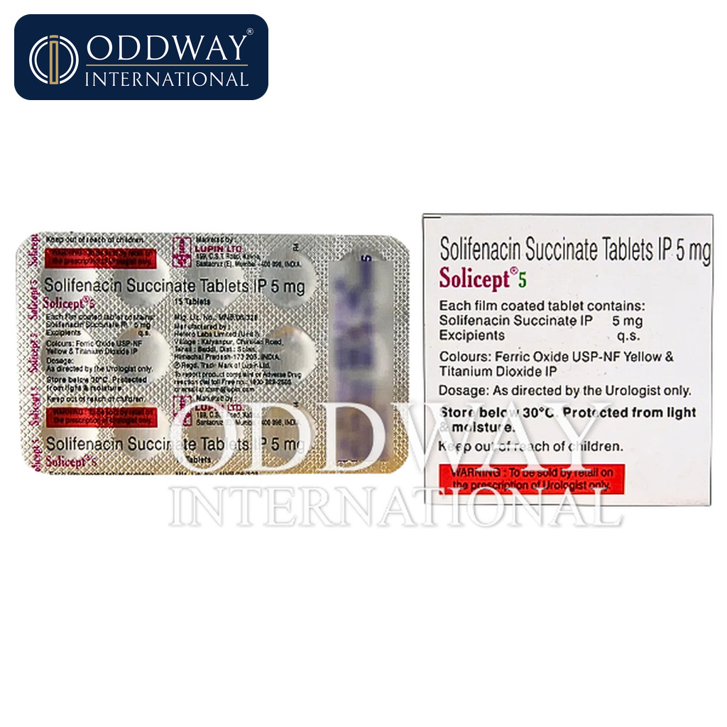 Solicept 5 mg Tablet export supply from India