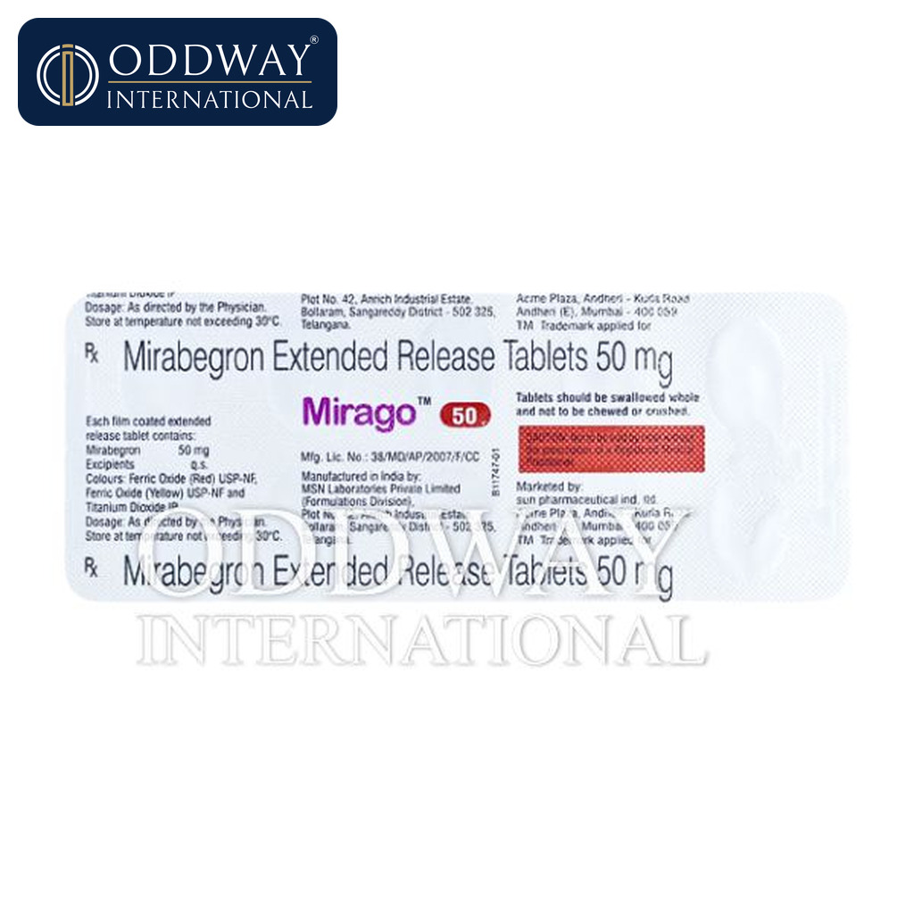 Bulk purchase Mirago 50 mg Tablet MOQ and bulk ordering