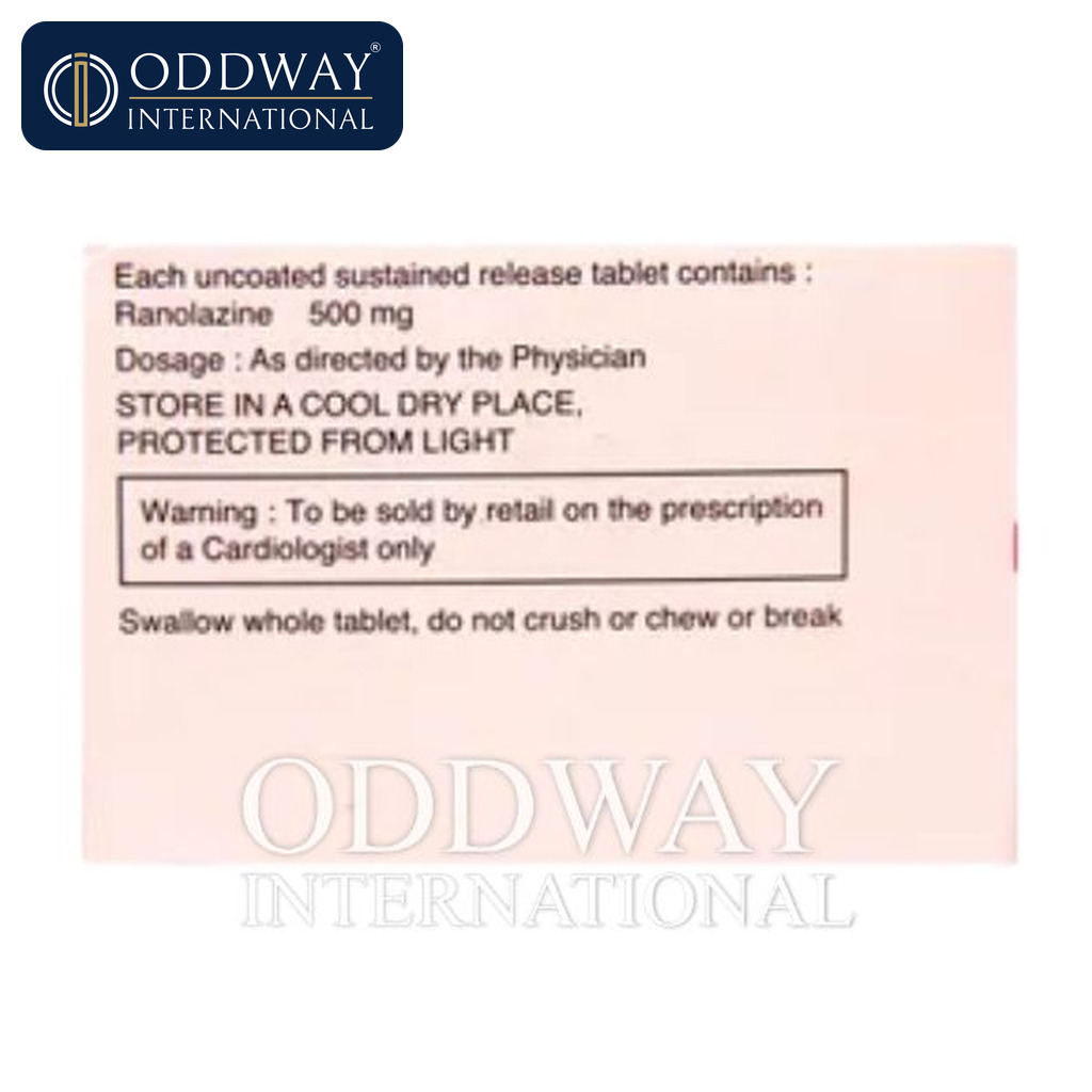 Ranolaz 500 mg Tablet supplier from India for distributors