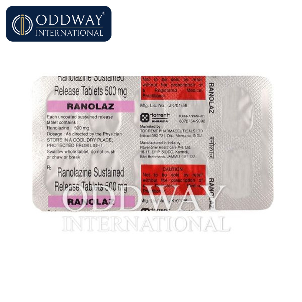 Bulk Ranolaz 500 mg Tablet for hospital and distributor supply