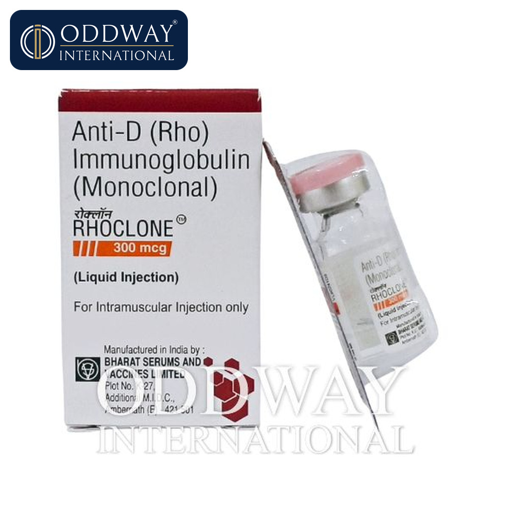 Rhoclone 300 mcg Injection cost support for importers