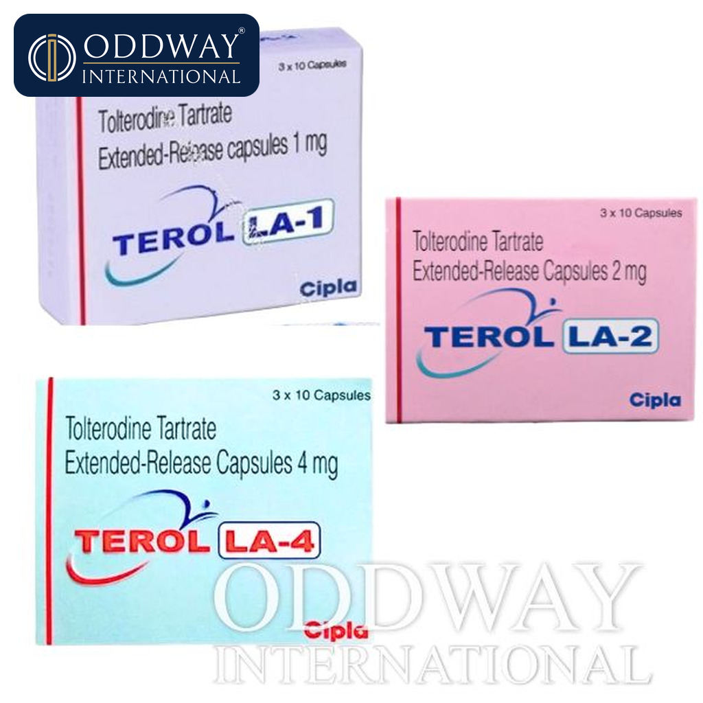 Tolterodine 4 mg/2 mg Tablet India export sourcing support