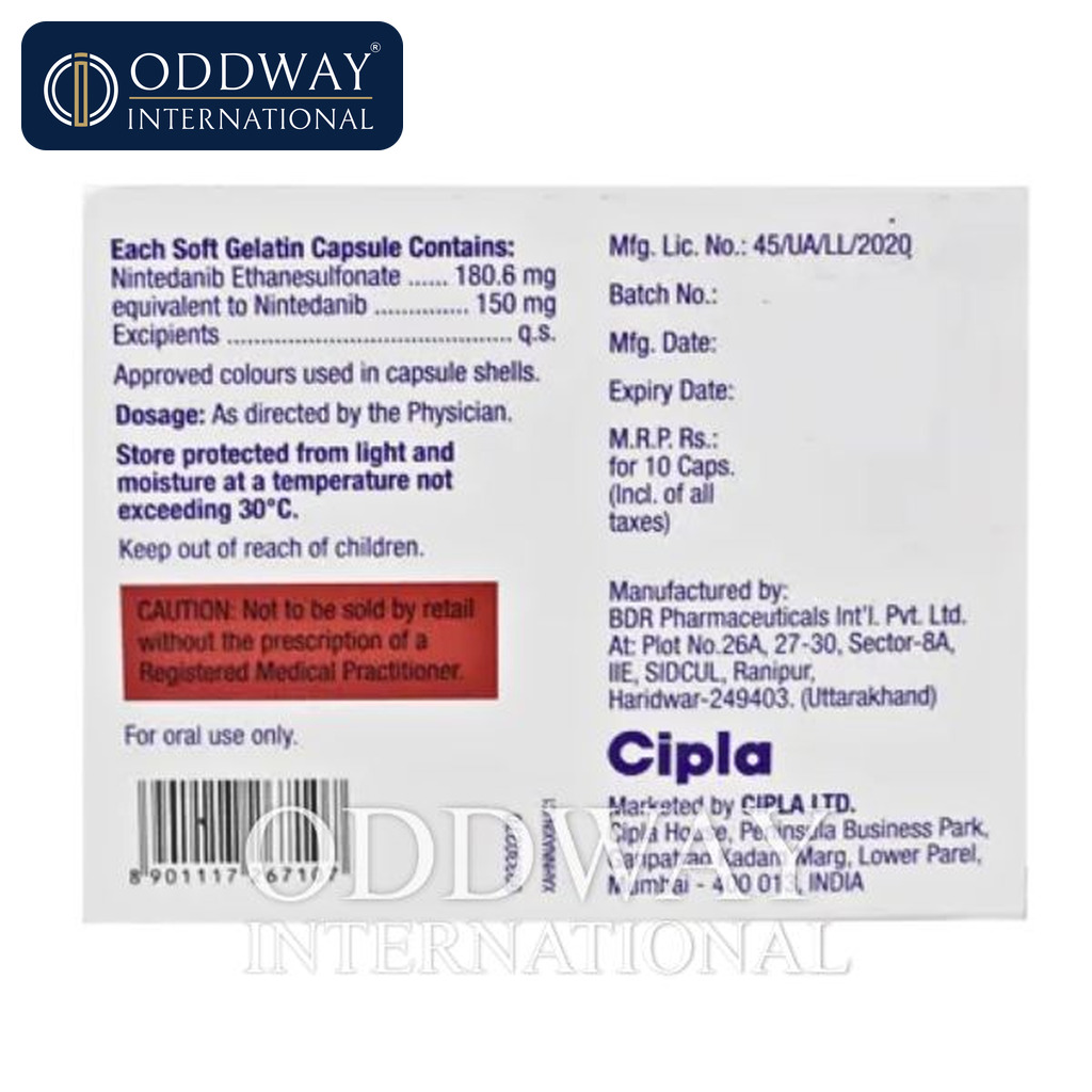 Nintib 150 mg Capsule generic sourcing support