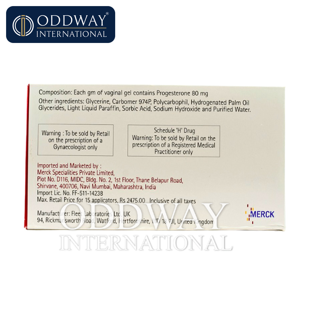 Crinone 8 gel quality assurance COA SDS GDP handling