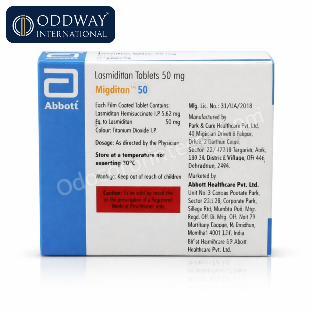 Lasmiditan 50 Mg Tablet supplier for international importers