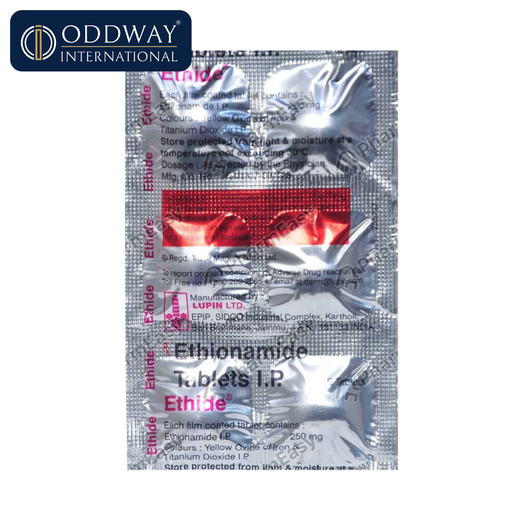 Ethionamide tablet 250 mg pack view for importer documentation