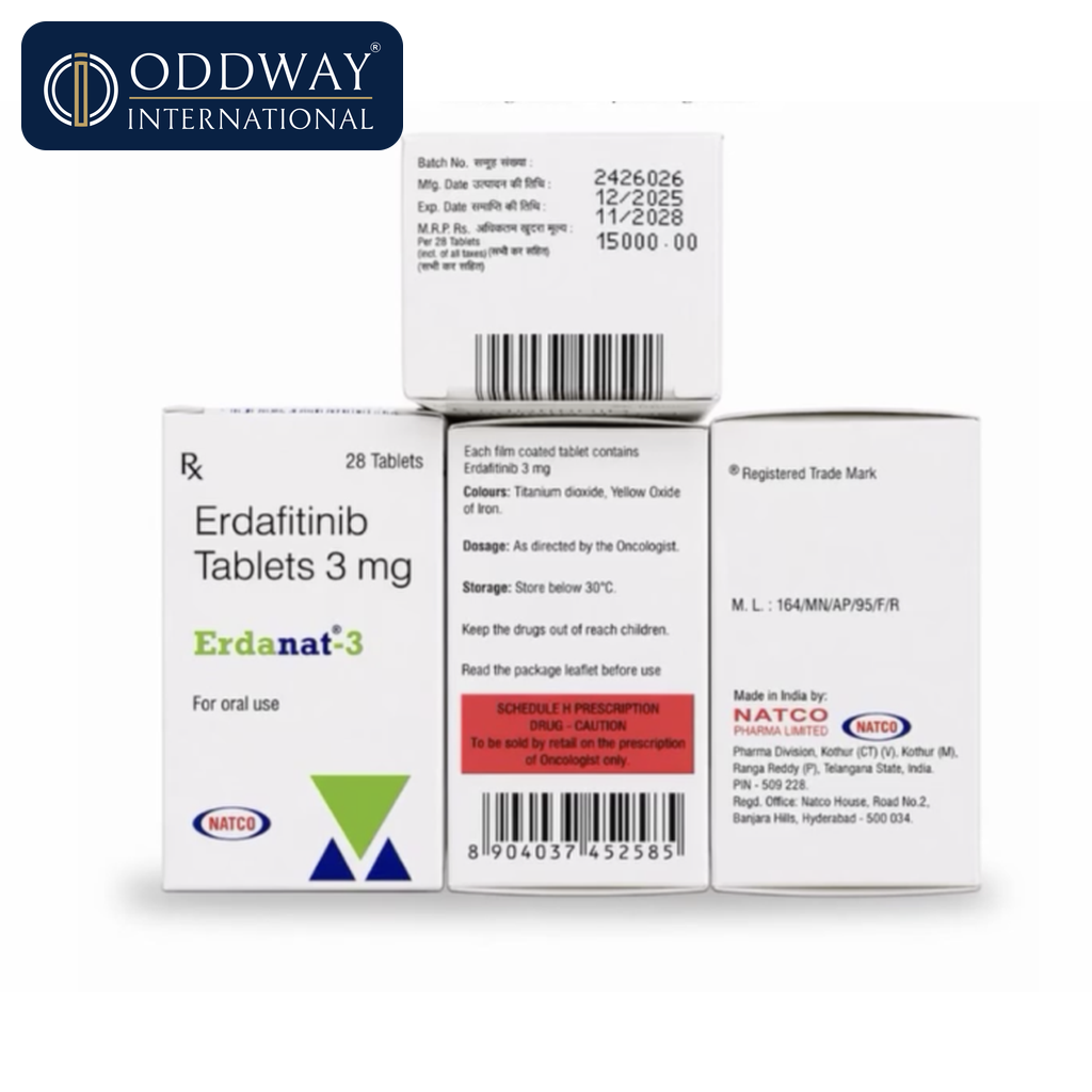 Suporte de aquisição de Erdafitinib para câncer de bexiga para hospitais e importadores