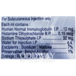 Histoglob 1ml injection