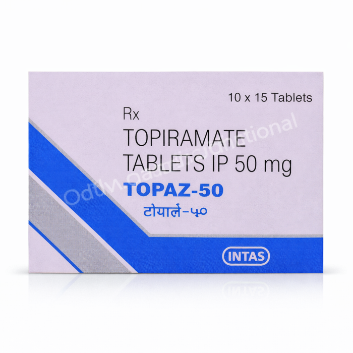 Topiramate 25 mg tablet label and carton for hospital procurement