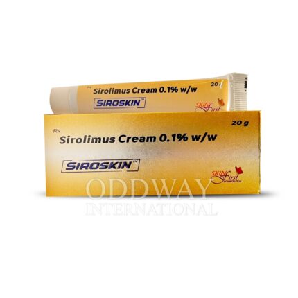Sirolimus Cream 0.1% tube dermatology-grade topical treatment for angiofibroma and redness control