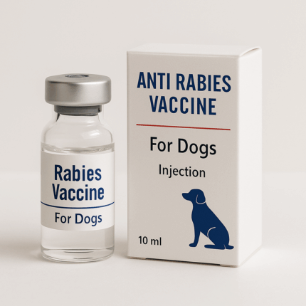 Anti rabies vaccine for dogs injection vial and packaging – wholesale veterinary supply