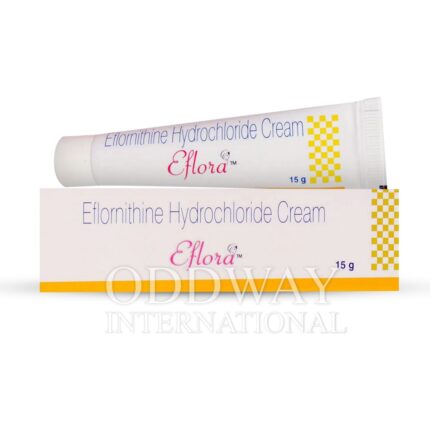 Eflornithine Cream tube for reducing facial hair growth