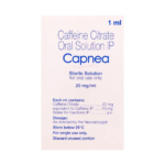 Caffeine citrate oral solution 20mg dosage bottle