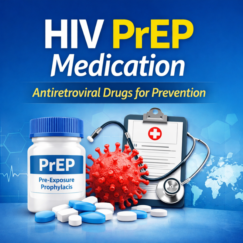 HIV PrEP medication showing antiretroviral drugs used for HIV prevention under medical supervision