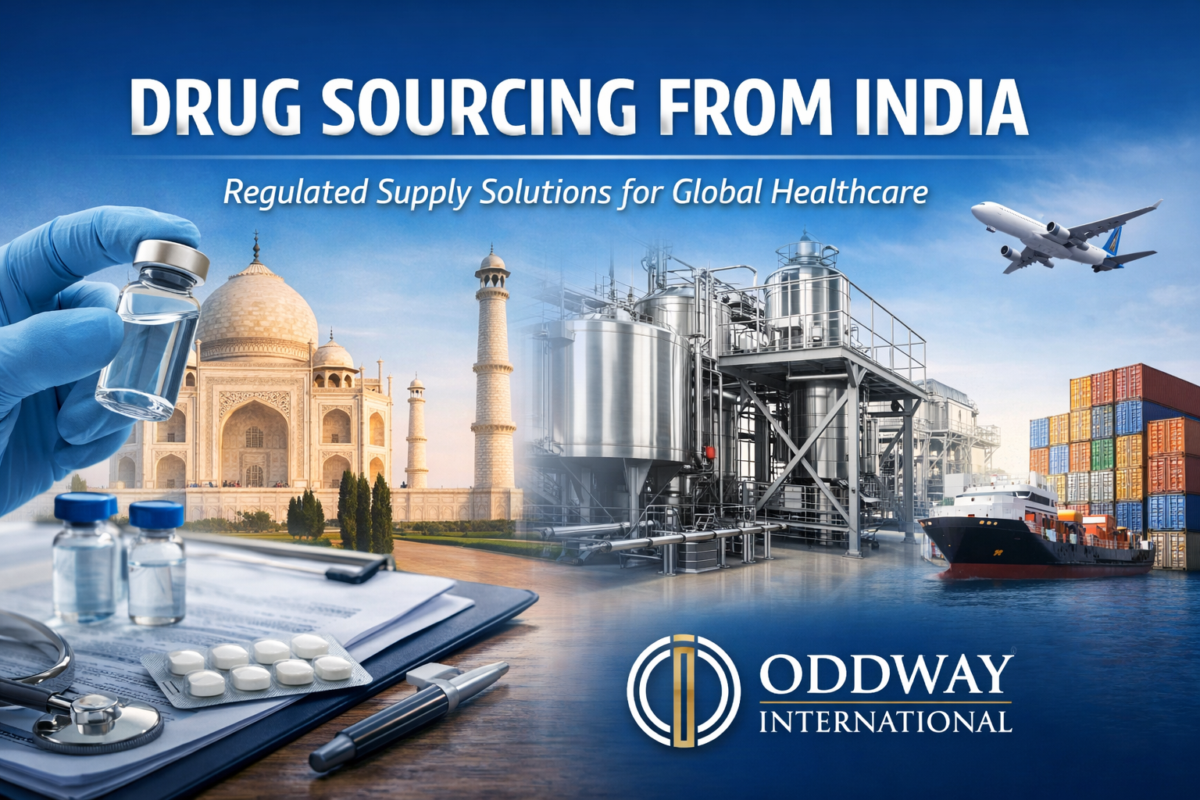 Drug sourcing from India supported by Oddway International for regulated pharmaceutical supply
