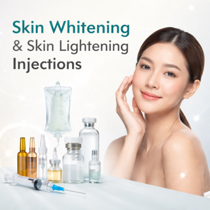 Skin whitening and skin lightening injections used in clinical and aesthetic settings under medical supervision
