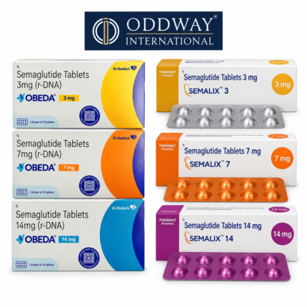 Buy semaglutide tablets online including Obeda and Semalix 3 mg, 7 mg and 14 mg